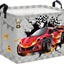 Cesta plegable para ropa sucia coche de carreras gris 40