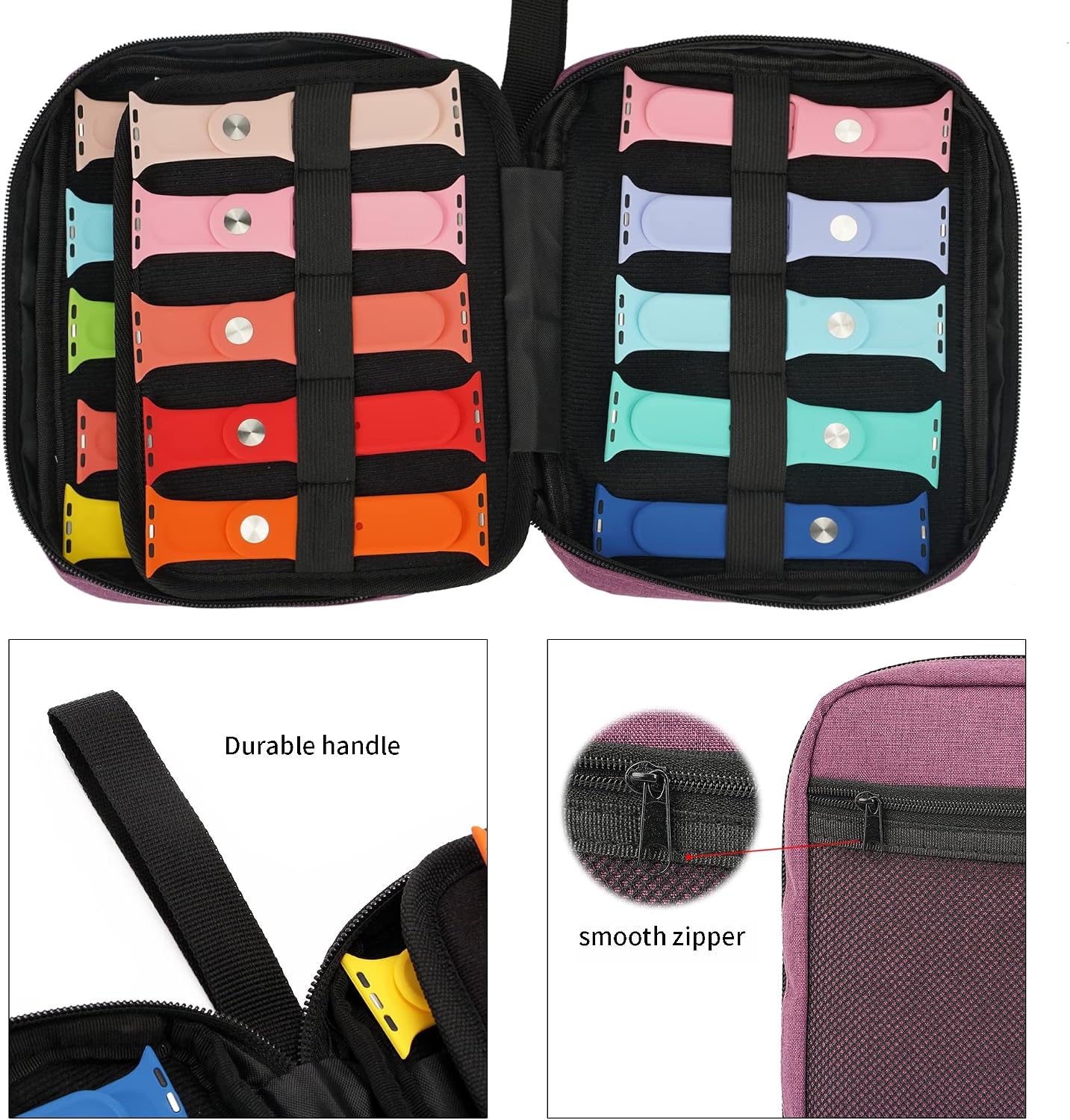Funda almacenamiento 20 correas reloj expandible
