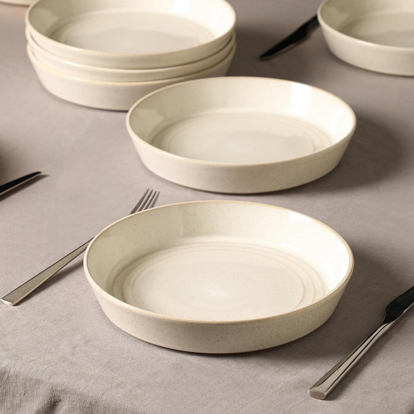 Set 4 Cuencos Pasta Apto Lavavajillas Microondas Blanco