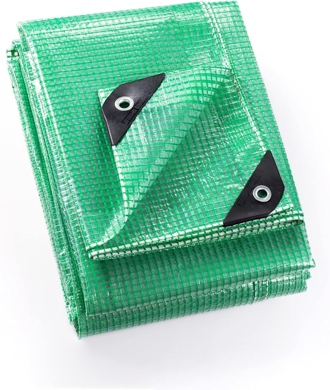 Lona verde transparente 6x8ft impermeable UV resistente