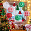 Adornos colgantes navidad 12 pzas linternas papel panal rojo verde dorado