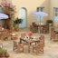 Silla patio exterior resistente clima 181kg color teca