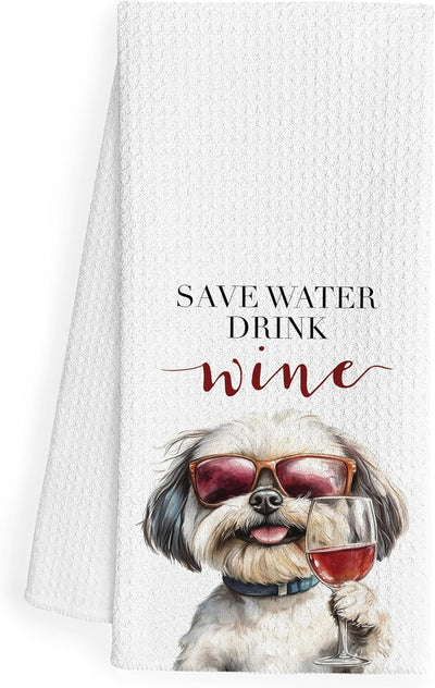 Paños de cocina Shih Tzu decorativos para cocina, bar y salón 16x24