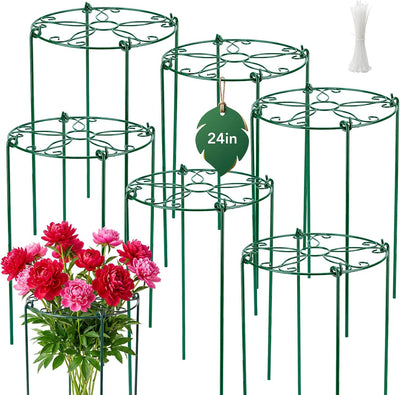 6 Pzas Jaulas Peonía 16x24pulg Soporte para Plantas