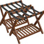 Estantería equipaje madera maciza set 2 plegable con estante