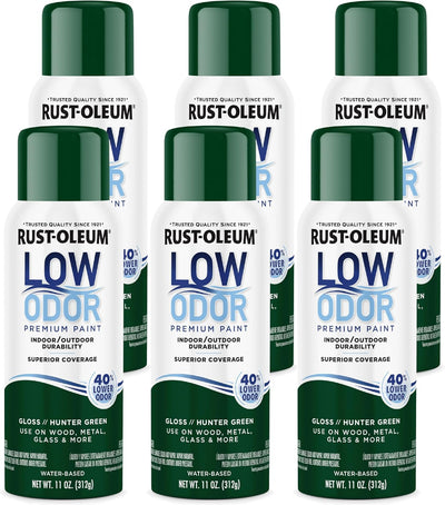 Pintura spray sin olor brillo verde hunter 6 pzas