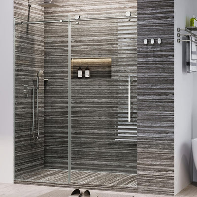 Puerta ducha corredera vidrio templado 56-60x75pulg