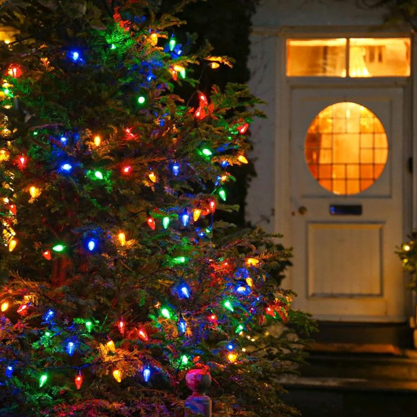 Guirnalda luces Navidad 100 LED 33ft cable verde
