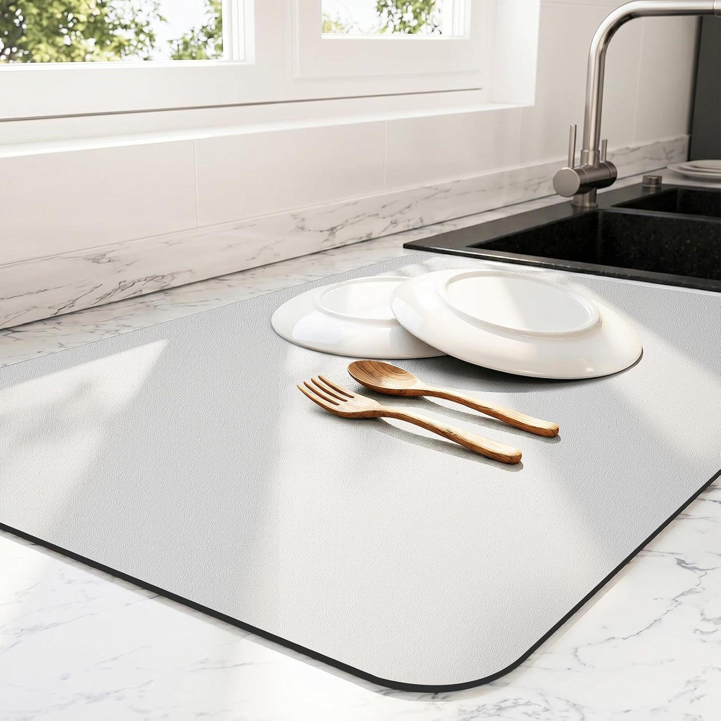 Tapete escurridor cocina con respaldo antiderrap