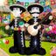 Mariachi inflable 6 pies luces LED fiestas mexicanas