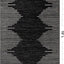 Alfombra bohemia rayas resistente manchas 8x10ft color negro
