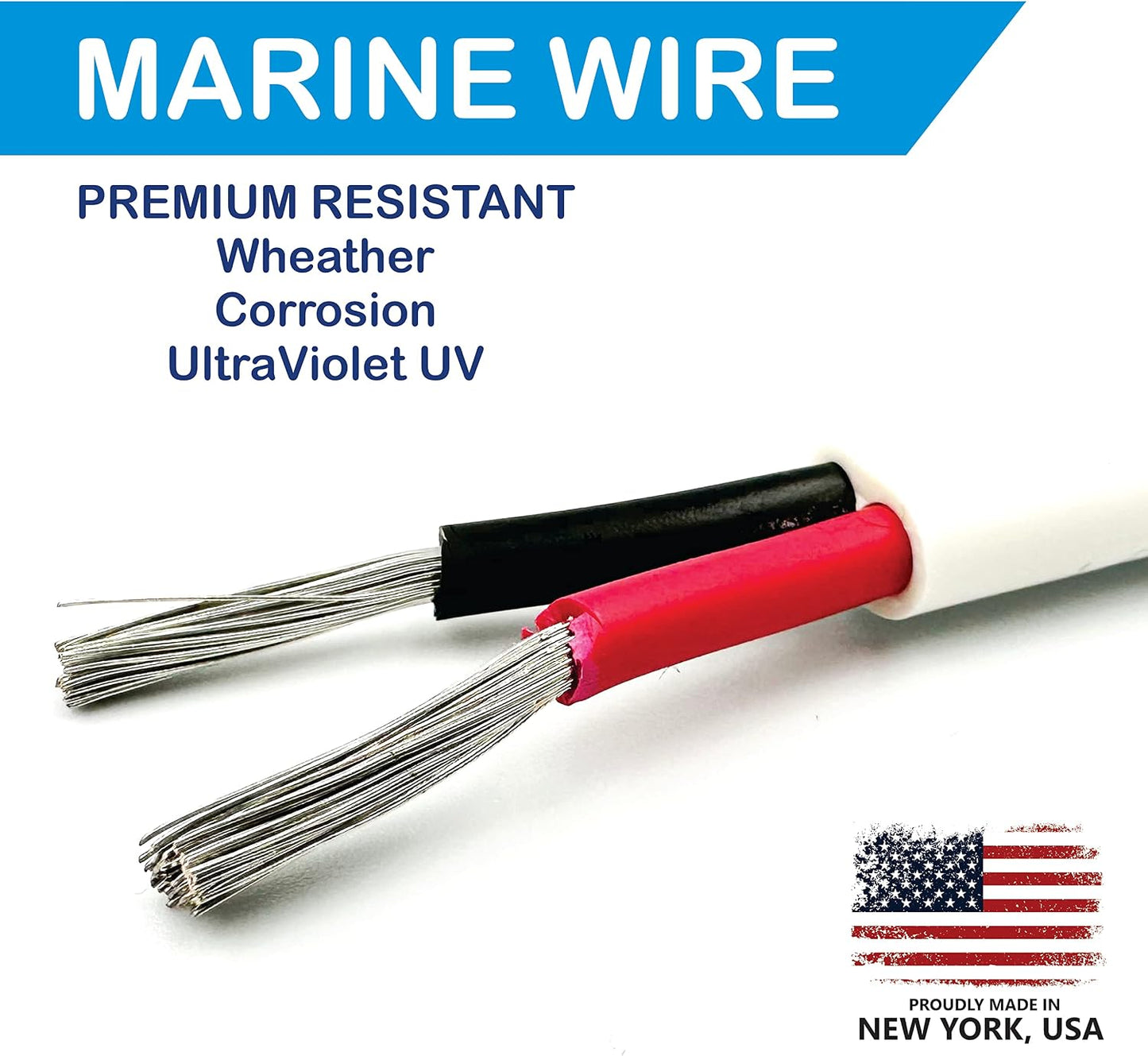 Cable marino 14/2 dúplex cobre estañado 25pies