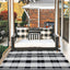 Alfombra algodón tejida a mano 4x6ft puerta interiores
