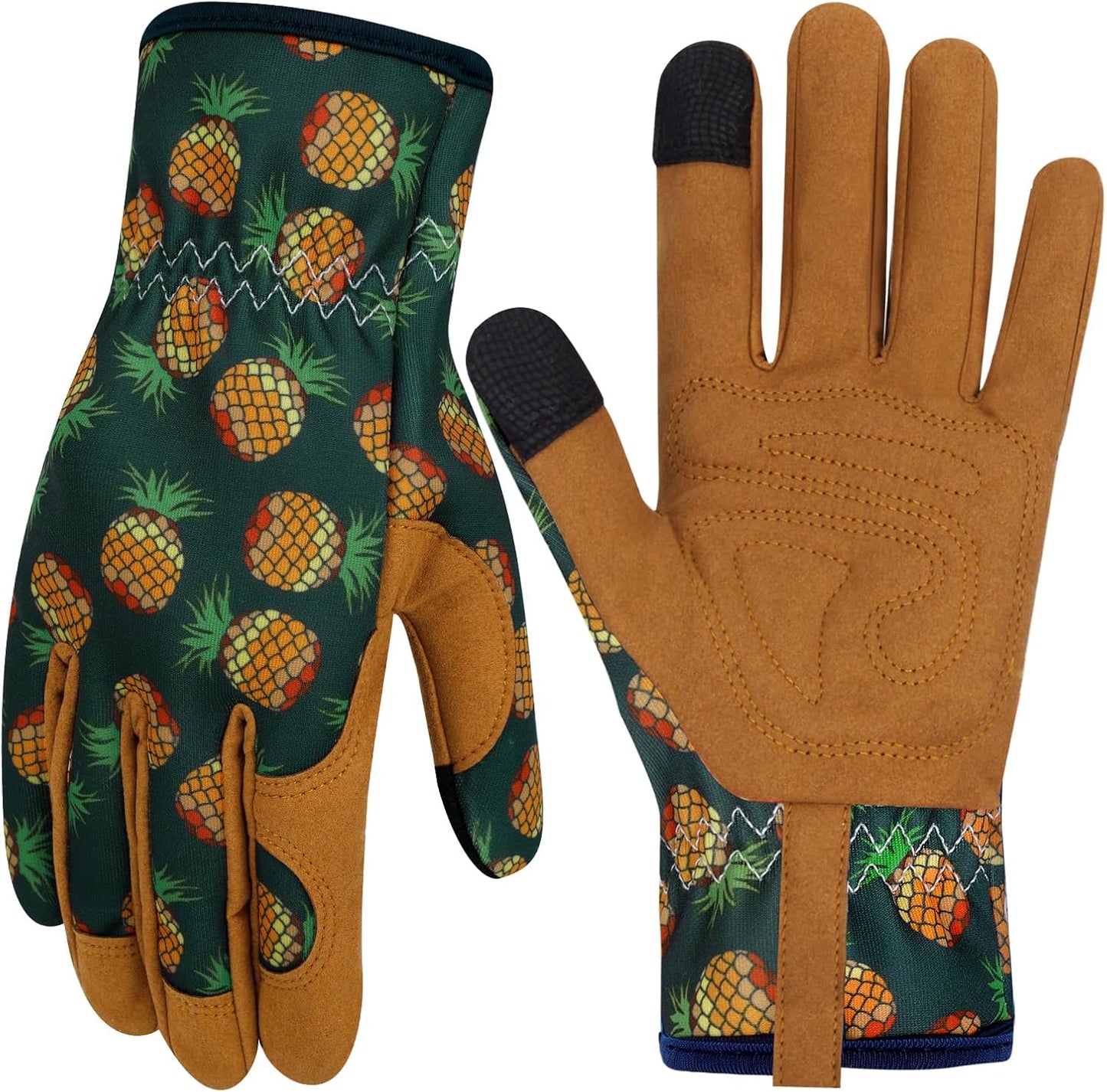 Guantes jardinería cuero mujer a prueba espinas tactil