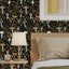 Papel tapiz floral autoadhesivo extraíble 17.3x394 ft