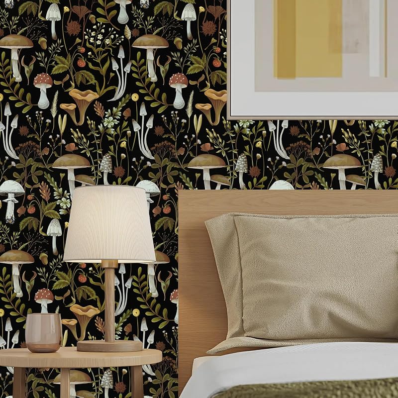 Papel tapiz floral autoadhesivo extraíble 17.3x394 ft
