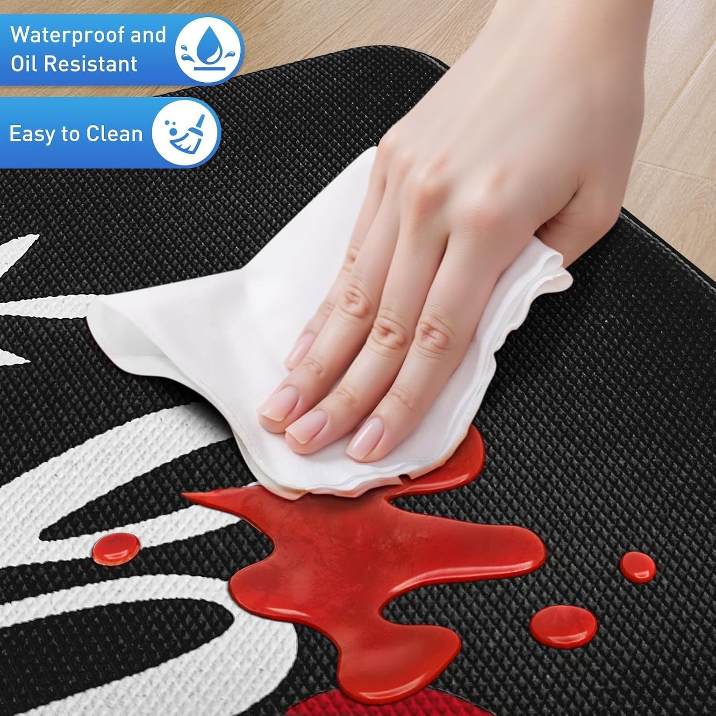 2 Pzas Alfombra Cocina Acolchada Anti-Fatiga Impermeable