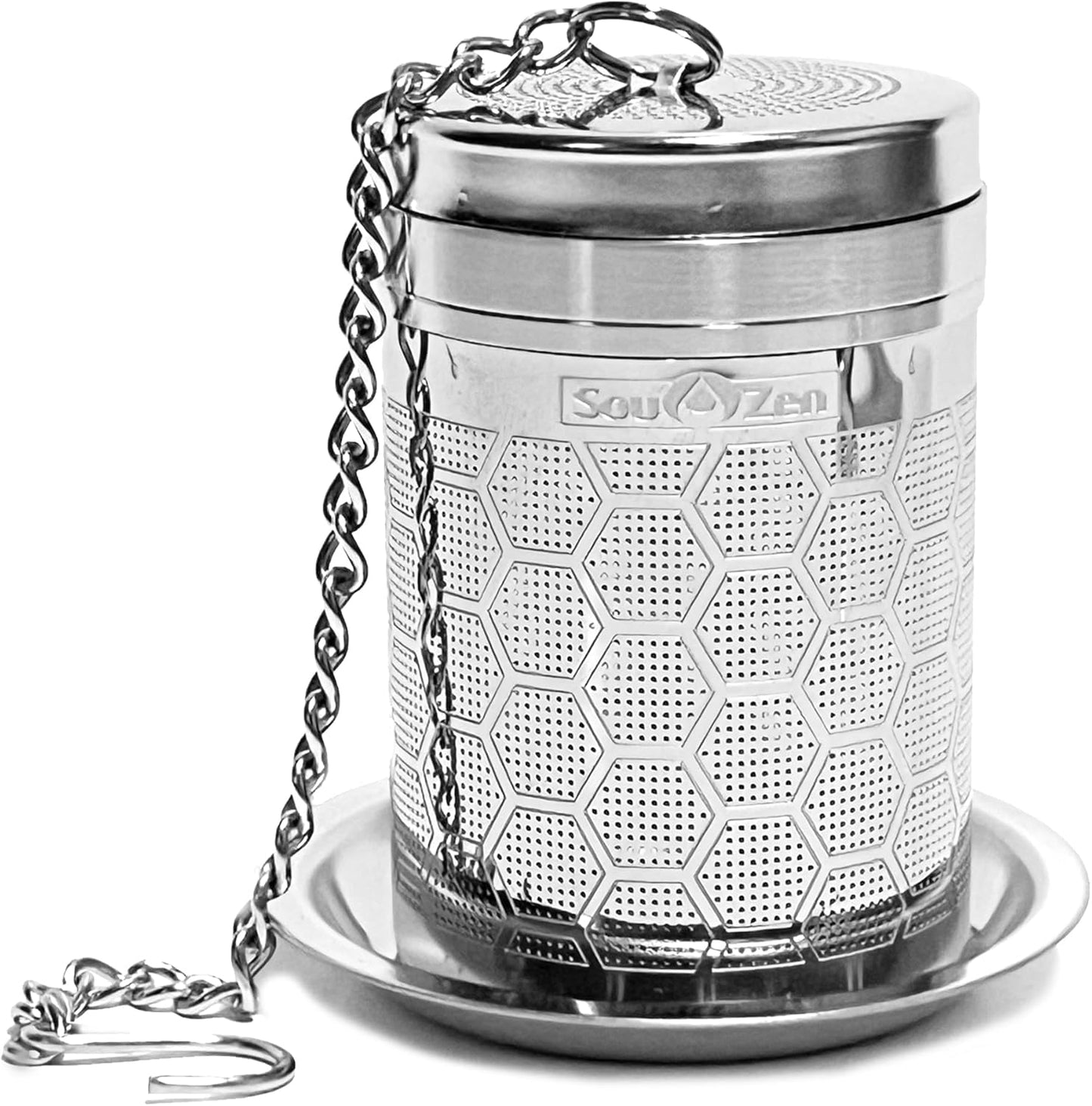 Infusor té acero inox 304 malla hexagonal con gancho