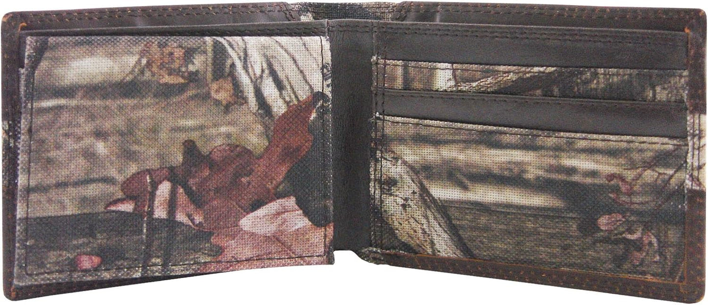 Billetera Concho cuero roble musgoso para hombre