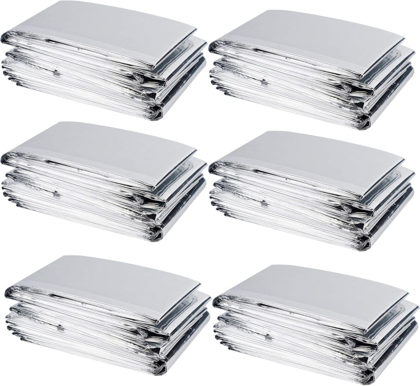 6 Pzas Película Mylar Plateada 83x63pulg Alta Reflectancia