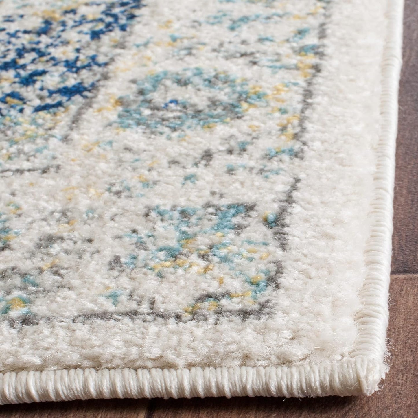 Alfombra Medallón Oriental Chic Marfil/Azul 2'2x4'