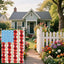 Bandera jardín EE.UU. 12x18pulg doble cara amapolas