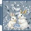 Servilletas Pascua 50 pzas conejito hortensias fiesta decoración