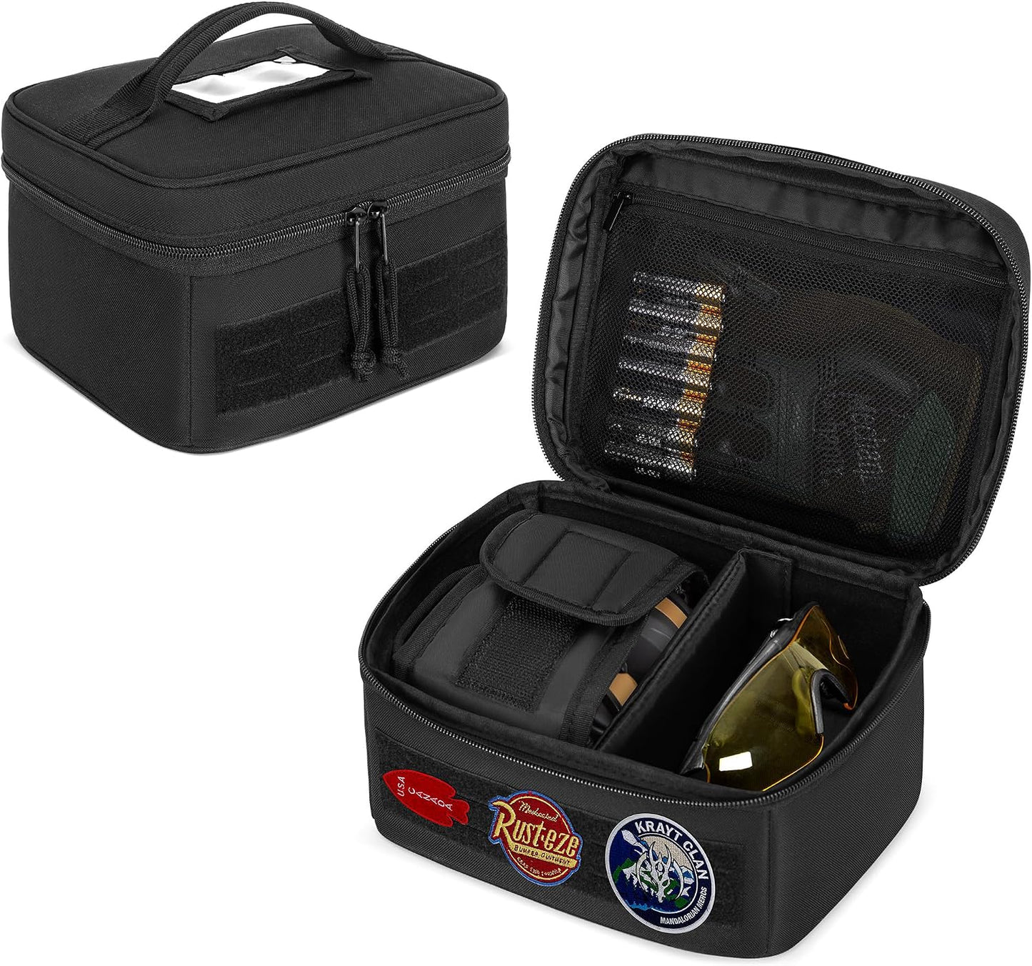 Funda transporte orejeras y gafas de tiro suave universal