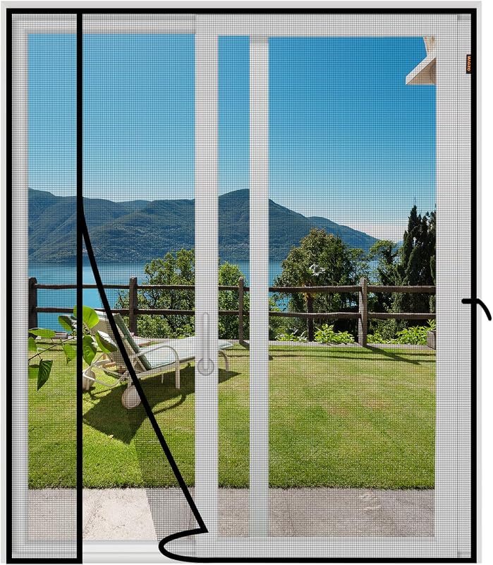 Puerta mosquitera magnética 64x81" poliéster resistente
