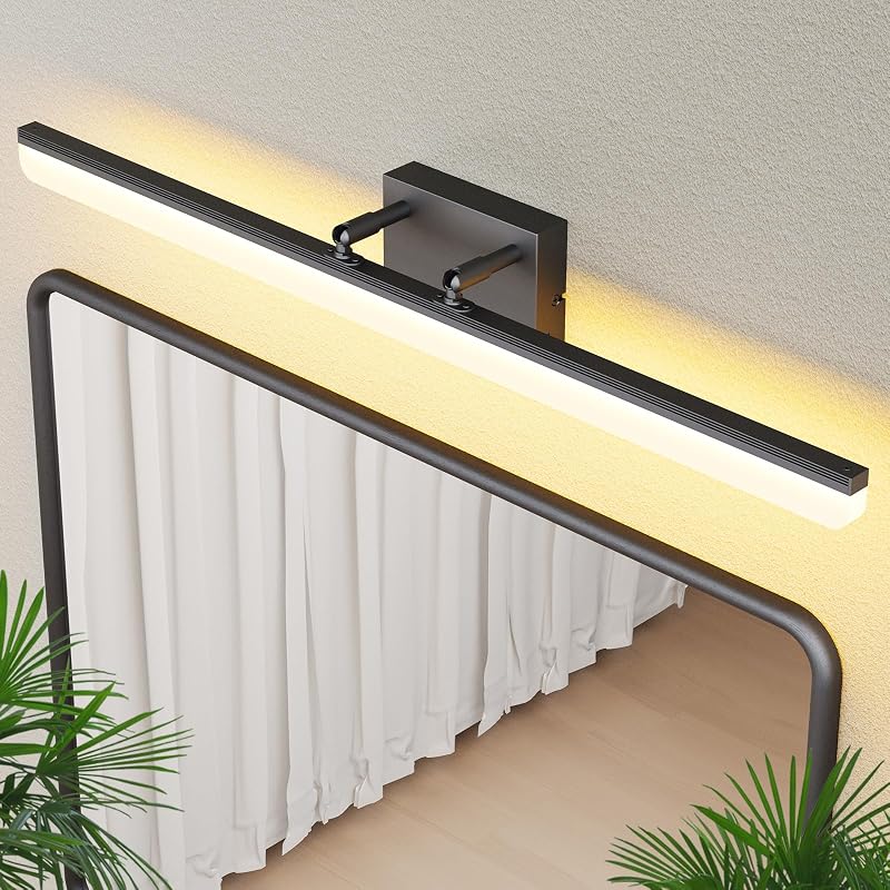 Luz tocad. negra 31.5" LED 24W 5CCT baño dormitorio