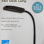 Lámpara escritorio LED cuello flexible ajustable negro
