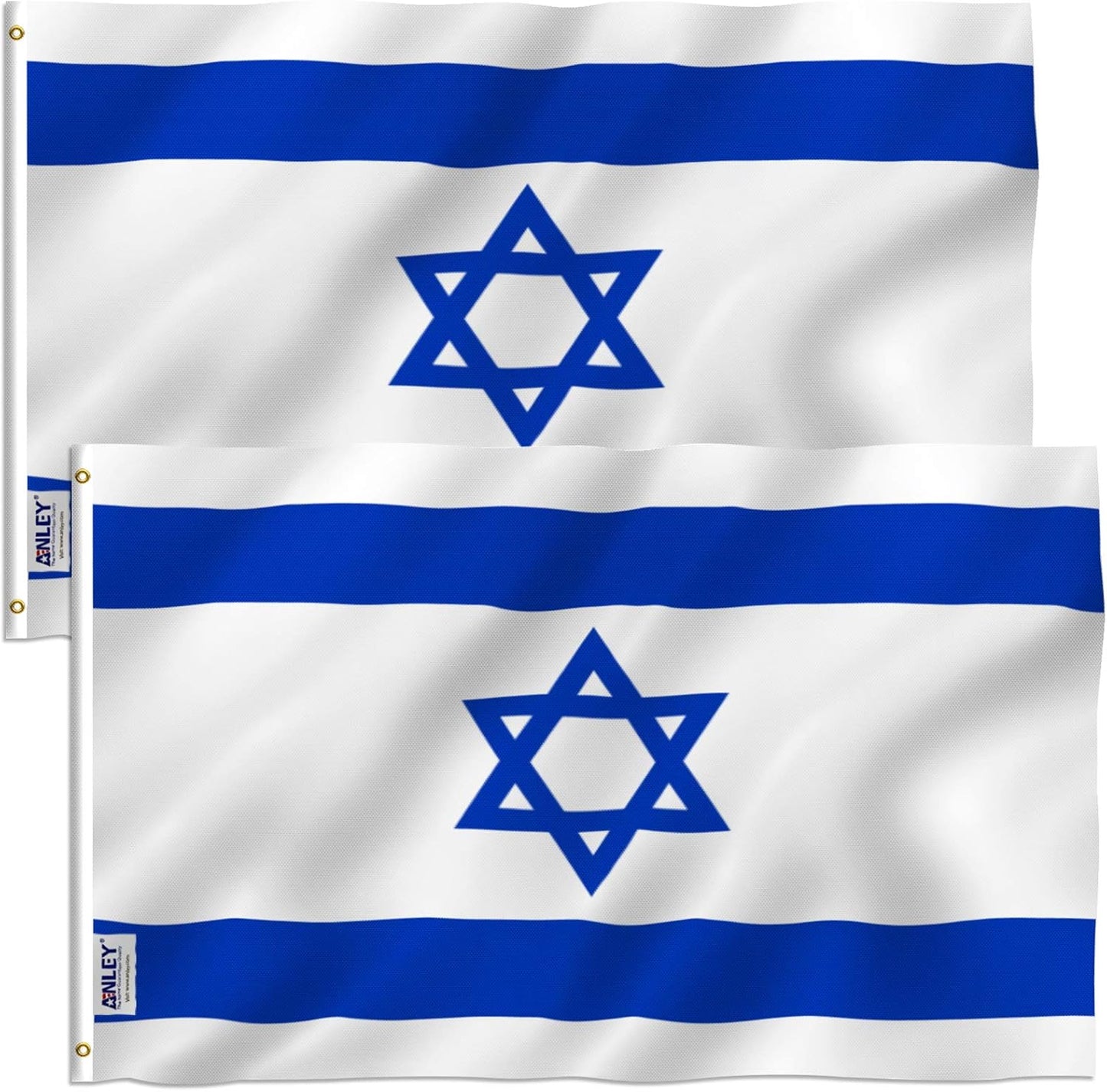 Bandera Israel 3x5ft poliéster color vivo doble costura