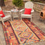 Alfombra área Tortuguero 4x6ft rectangular multicolor azul