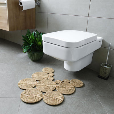Alfombra baño bohemia yute 23.6x15.7pulg
