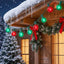 Cadena luces LED G40 Navidad 50ft 27 bombillas rojo verde