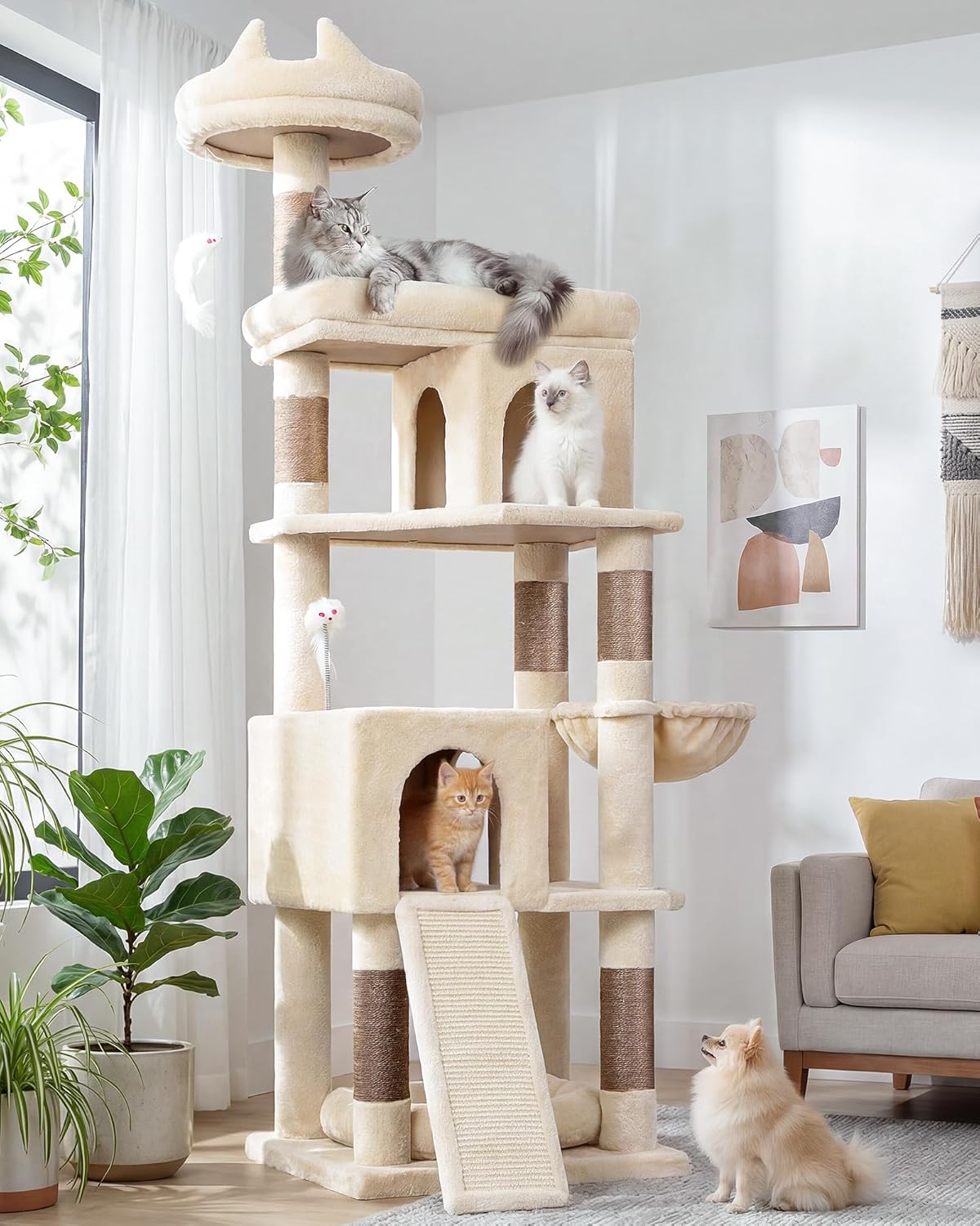 Árbol gatos resistente 72pulg para gatos grandes