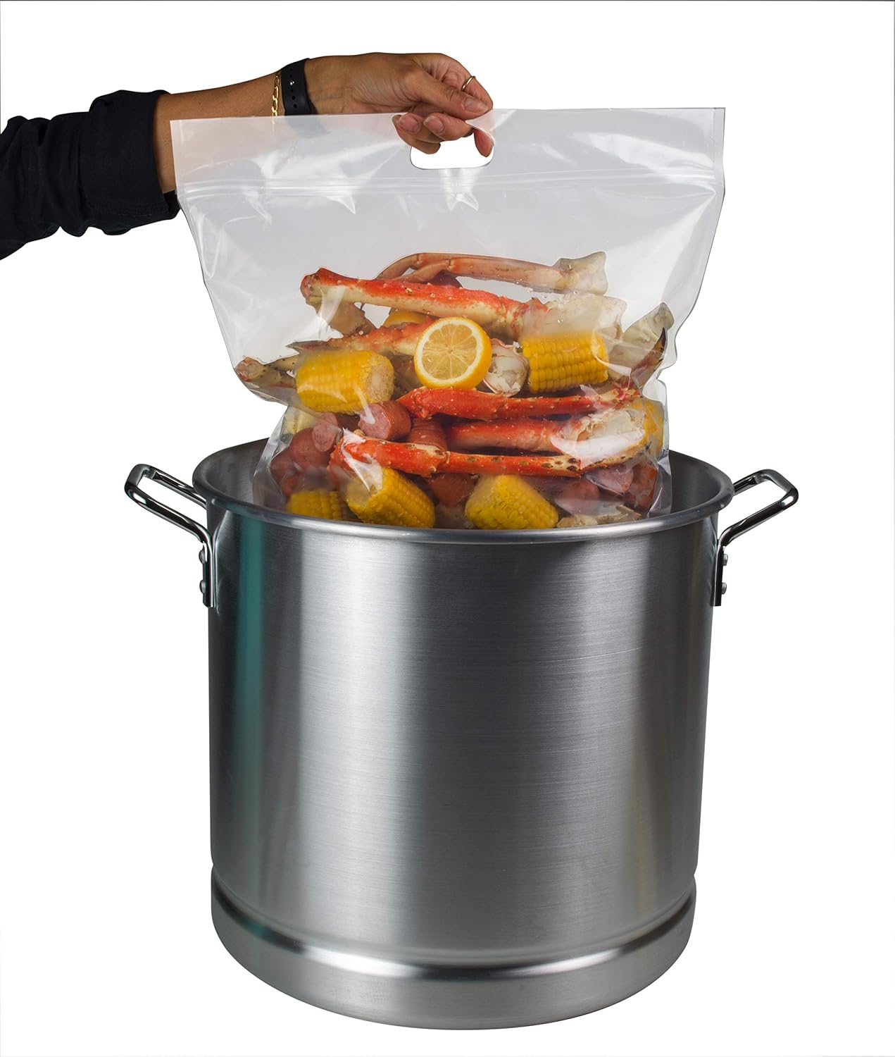 Bolsas para hervir mariscos grandes pack 5