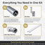 Kit pasamanos ADA plateado 1.5ft aluminio anodizado