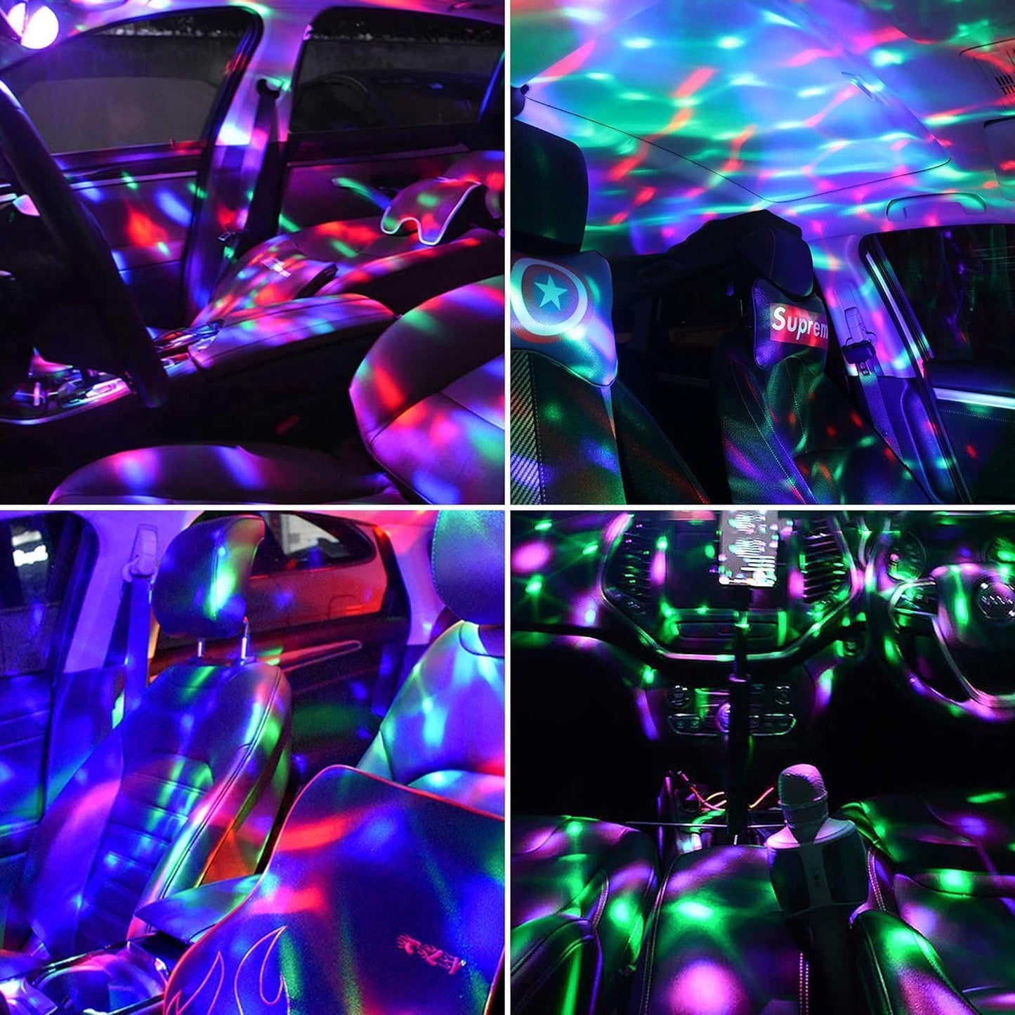 Luz bola discoteca RGB activada por sonido con control remoto