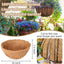 4 Forros Cesta Colgante 45cm Fibra Coco Natural Redondos