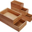 Set 5 cajas organizadoras bambú apilables