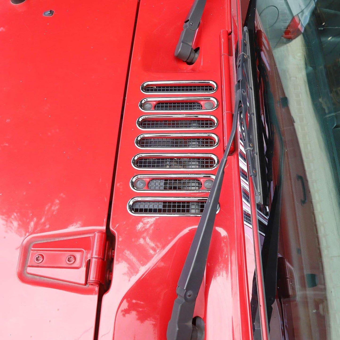 Cubierta ventilación capó ABS Jeep Wrangler JK cromado