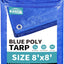 Lona azul 8x8ft impermeable resistente ojal metal