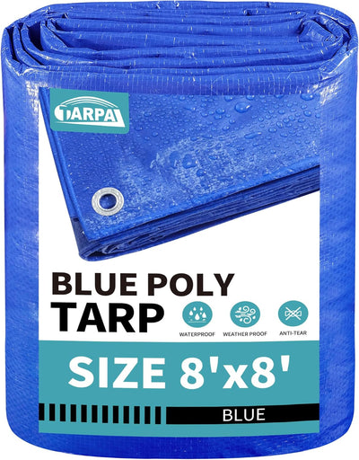 Lona azul 8x8ft impermeable resistente ojal metal