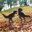 Estacas jardín dinosaurio metal decoración patio