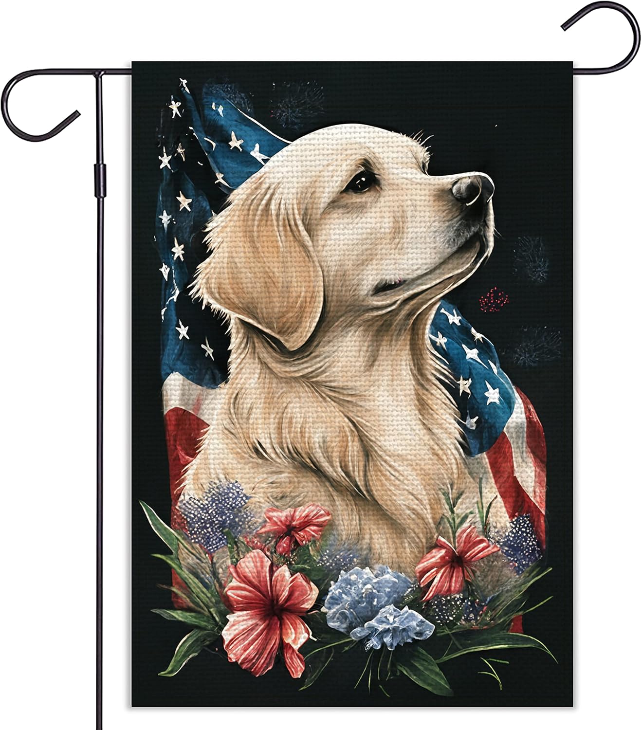 Bandera 4 de Julio 12x18" doble cara exterior