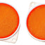 Reflector Amber 2 Pzas 3.25pulgada CDRF-3A