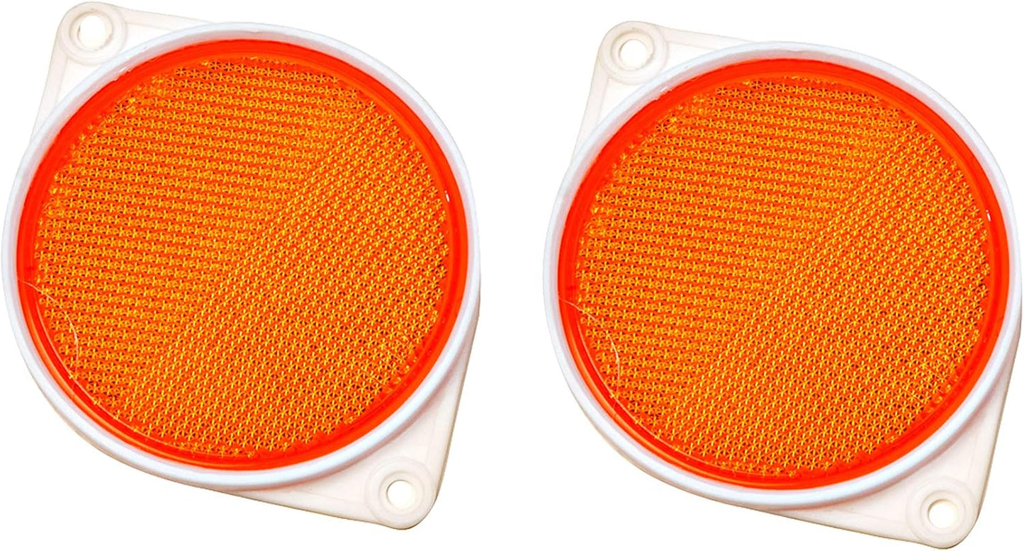 Reflector Amber 2 Pzas 3.25pulgada CDRF-3A