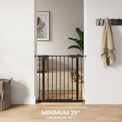 Puerta seguridad bebé acero Q195 ajustable 42x1.9x30