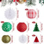 Adornos colgantes navidad 12 pzas linternas papel panal rojo verde dorado